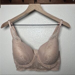 Parfait Women's 40C Sandrine Plunge Lace Adjustable Strap Lined Bra Rose